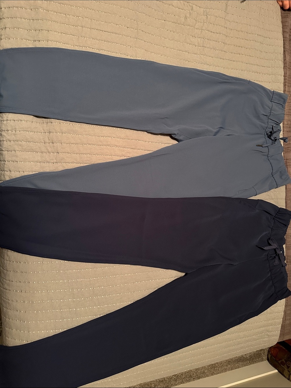 Lululemon On the Fly Pant 7/8 Woven Bundle - Grey & Black - Size 2